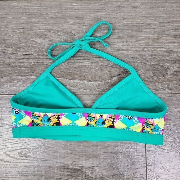 XHILARARION Girl's Neon Geometric Print 2 Piece Bikini Swimsuit Size 6 - Picture 5 of 11